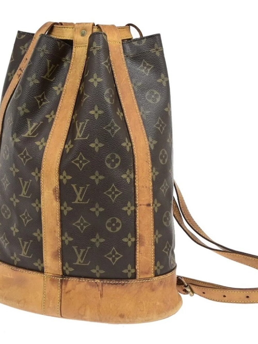 LOUIS VUITTON LV Randonnee PM Shoulder Bag Monogram Leather Brown M42243 32KD115